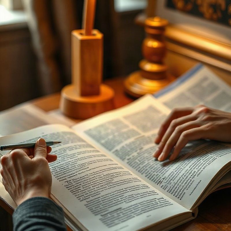 Manos revisando páginas impresas con notas al margen bajo luz cálida